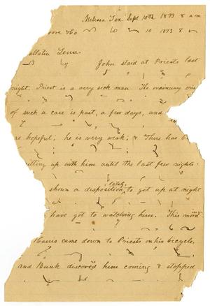 Primary view of object titled '[Letter from H. S. Moore, September 10, 1893]'.