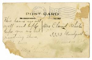 Primary view of object titled '[Postcard to Linnet Moore White, July 11, 1913]'.