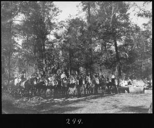 Primary view of object titled '[Camp 1 Animal Team in Woods]'.