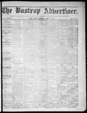 Primary view of object titled 'The Bastrop Advertiser (Bastrop, Tex.), Vol. 17, No. 19, Ed. 1 Saturday, April 4, 1874'.