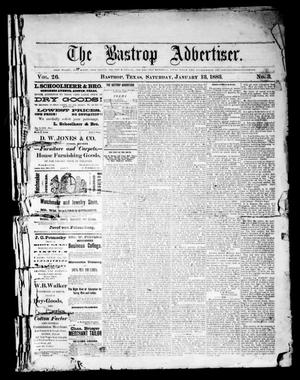 Primary view of object titled 'The Bastrop Advertiser (Bastrop, Tex.), Vol. 26, No. 3, Ed. 1 Saturday, January 13, 1883'.