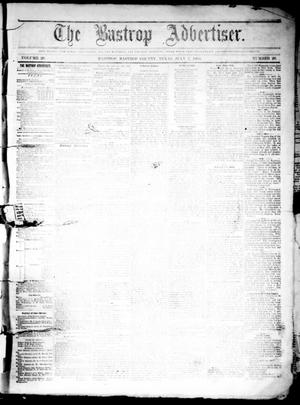 Primary view of object titled 'The Bastrop Advertiser (Bastrop, Tex.), Vol. 26, No. 28, Ed. 1 Saturday, July 7, 1883'.