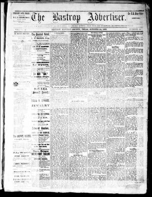 Primary view of object titled 'The Bastrop Advertiser (Bastrop, Tex.), Vol. 28, No. 43, Ed. 1 Saturday, October 24, 1885'.