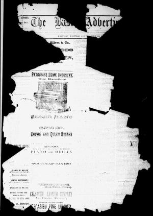 Primary view of object titled 'The Bastrop Advertiser (Bastrop, Tex.), Vol. 29, No. 21, Ed. 1 Saturday, May 29, 1886'.