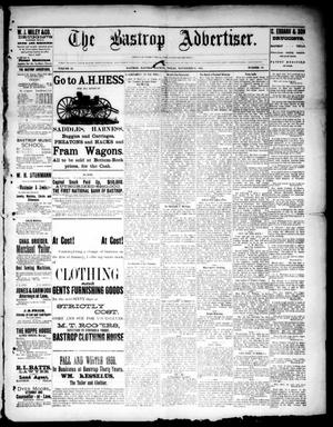 Primary view of object titled 'The Bastrop Advertiser (Bastrop, Tex.), Vol. 33, No. 43, Ed. 1 Saturday, November 22, 1890'.