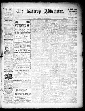 Primary view of object titled 'The Bastrop Advertiser (Bastrop, Tex.), Vol. 37, No. 21, Ed. 1 Saturday, June 30, 1894'.