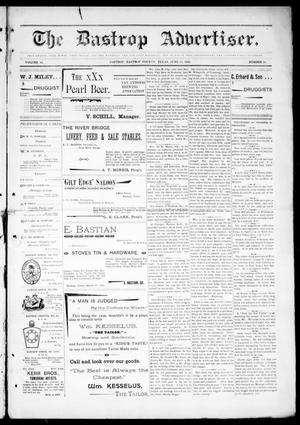 Primary view of object titled 'The Bastrop Advertiser (Bastrop, Tex.), Vol. 44, No. 24, Ed. 1 Saturday, June 13, 1896'.