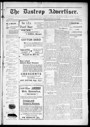 Primary view of object titled 'The Bastrop Advertiser (Bastrop, Tex.), Vol. 46, No. 3, Ed. 1 Saturday, March 19, 1898'.
