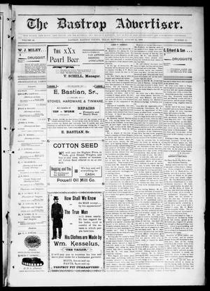 Primary view of The Bastrop Advertiser (Bastrop, Tex.), Vol. 46, No. 22, Ed. 1 Saturday, August 13, 1898