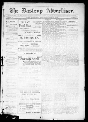 Primary view of object titled 'The Bastrop Advertiser (Bastrop, Tex.), Vol. 46, No. 50, Ed. 1 Saturday, February 18, 1899'.