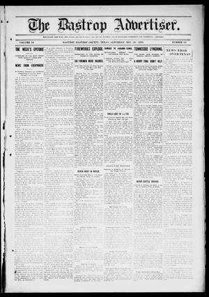 Primary view of object titled 'The Bastrop Advertiser (Bastrop, Tex.), Vol. 56, No. 34, Ed. 1 Saturday, November 28, 1908'.