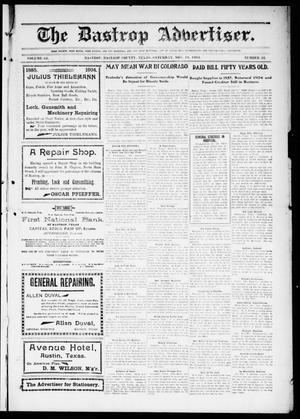 Primary view of object titled 'The Bastrop Advertiser (Bastrop, Tex.), Vol. 52, No. 36, Ed. 1 Saturday, November 19, 1904'.