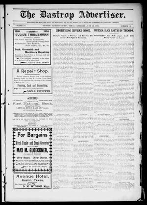 Primary view of object titled 'The Bastrop Advertiser (Bastrop, Tex.), Vol. 53, No. 12, Ed. 1 Saturday, June 10, 1905'.