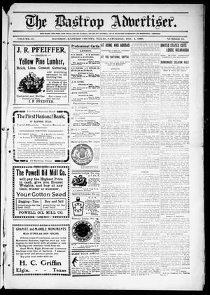 Primary view of object titled 'The Bastrop Advertiser (Bastrop, Tex.), Vol. 57, No. 34, Ed. 1 Saturday, December 4, 1909'.
