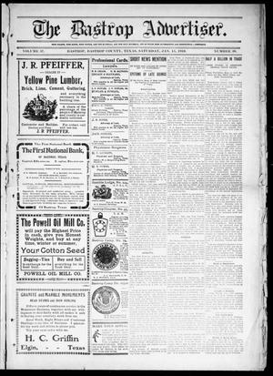 Primary view of object titled 'The Bastrop Advertiser (Bastrop, Tex.), Vol. 57, No. 39, Ed. 1 Saturday, January 15, 1910'.