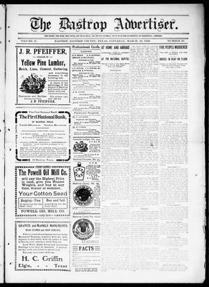 Primary view of object titled 'The Bastrop Advertiser (Bastrop, Tex.), Vol. 57, No. 48, Ed. 1 Saturday, March 19, 1910'.