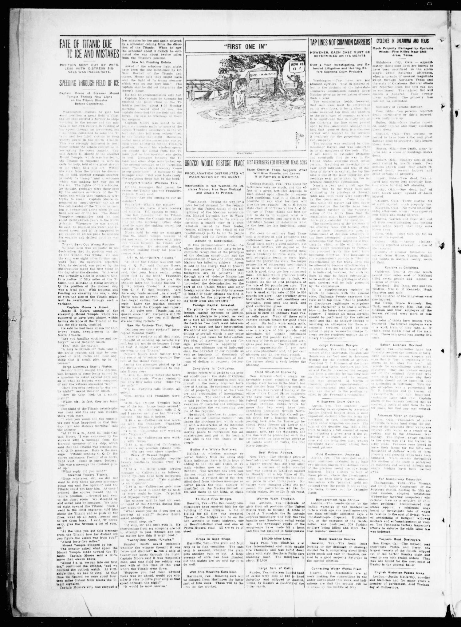 The Bastrop Advertiser (Bastrop, Tex.), Vol. 60, No. 3, Ed. 1 Friday, May 3, 1912
                                                
                                                    [Sequence #]: 2 of 6
                                                