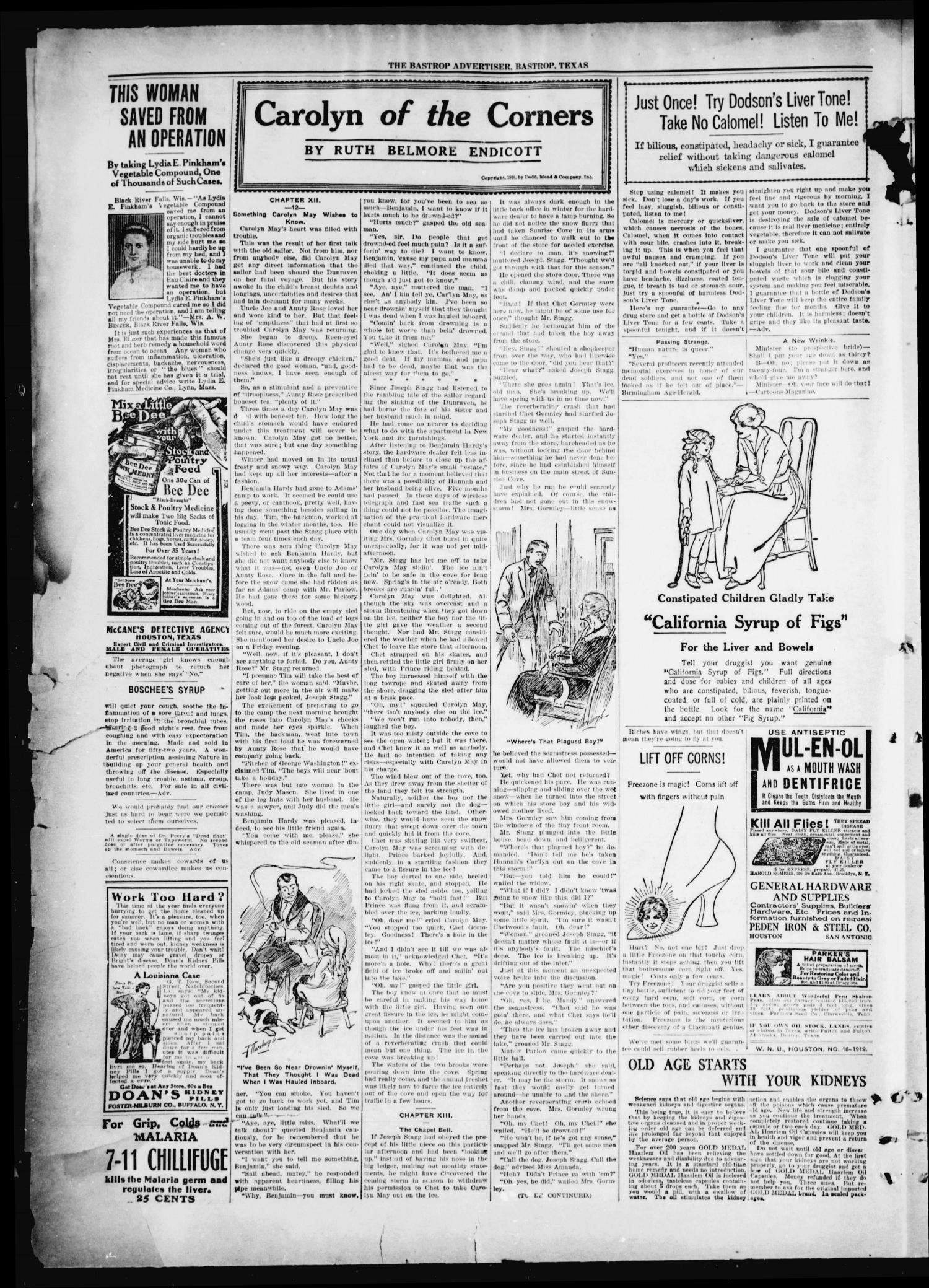 The Bastrop Advertiser (Bastrop, Tex.), Vol. 66, No. 46, Ed. 1 Friday, May 2, 1919
                                                
                                                    [Sequence #]: 4 of 8
                                                