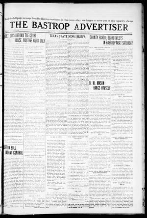 Primary view of object titled 'The Bastrop Advertiser (Bastrop, Tex.), Vol. 72, No. 14, Ed. 1 Thursday, August 27, 1925'.