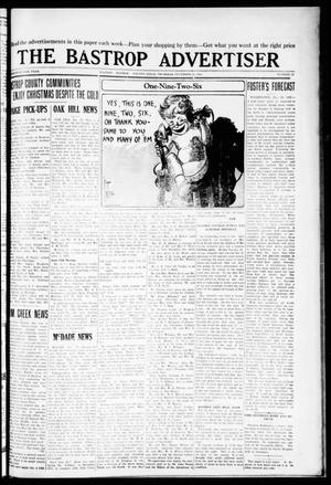 Primary view of object titled 'The Bastrop Advertiser (Bastrop, Tex.), Vol. 72, No. 32, Ed. 1 Thursday, December 31, 1925'.