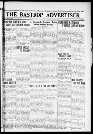 Primary view of object titled 'The Bastrop Advertiser (Bastrop, Tex.), Vol. 72, No. 37, Ed. 1 Thursday, February 4, 1926'.