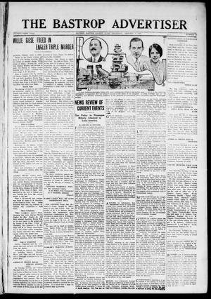 Primary view of object titled 'The Bastrop Advertiser (Bastrop, Tex.), Vol. 73, No. 32, Ed. 1 Thursday, January 6, 1927'.
