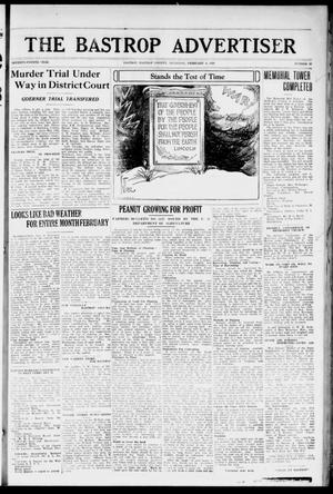Primary view of object titled 'The Bastrop Advertiser (Bastrop, Tex.), Vol. 74, No. 37, Ed. 1 Thursday, February 9, 1928'.
