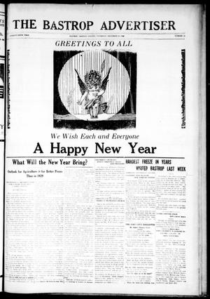 Primary view of object titled 'The Bastrop Advertiser (Bastrop, Tex.), Vol. 76, No. 31, Ed. 1 Thursday, December 26, 1929'.