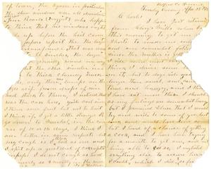 Primary view of object titled '[Letter from Jo S. Wallace to Charles Moore, April 23, 1872]'.