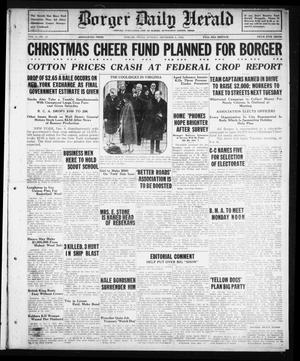 Primary view of object titled 'Borger Daily Herald (Borger, Tex.), Vol. 3, No. 13, Ed. 1 Sunday, December 9, 1928'.