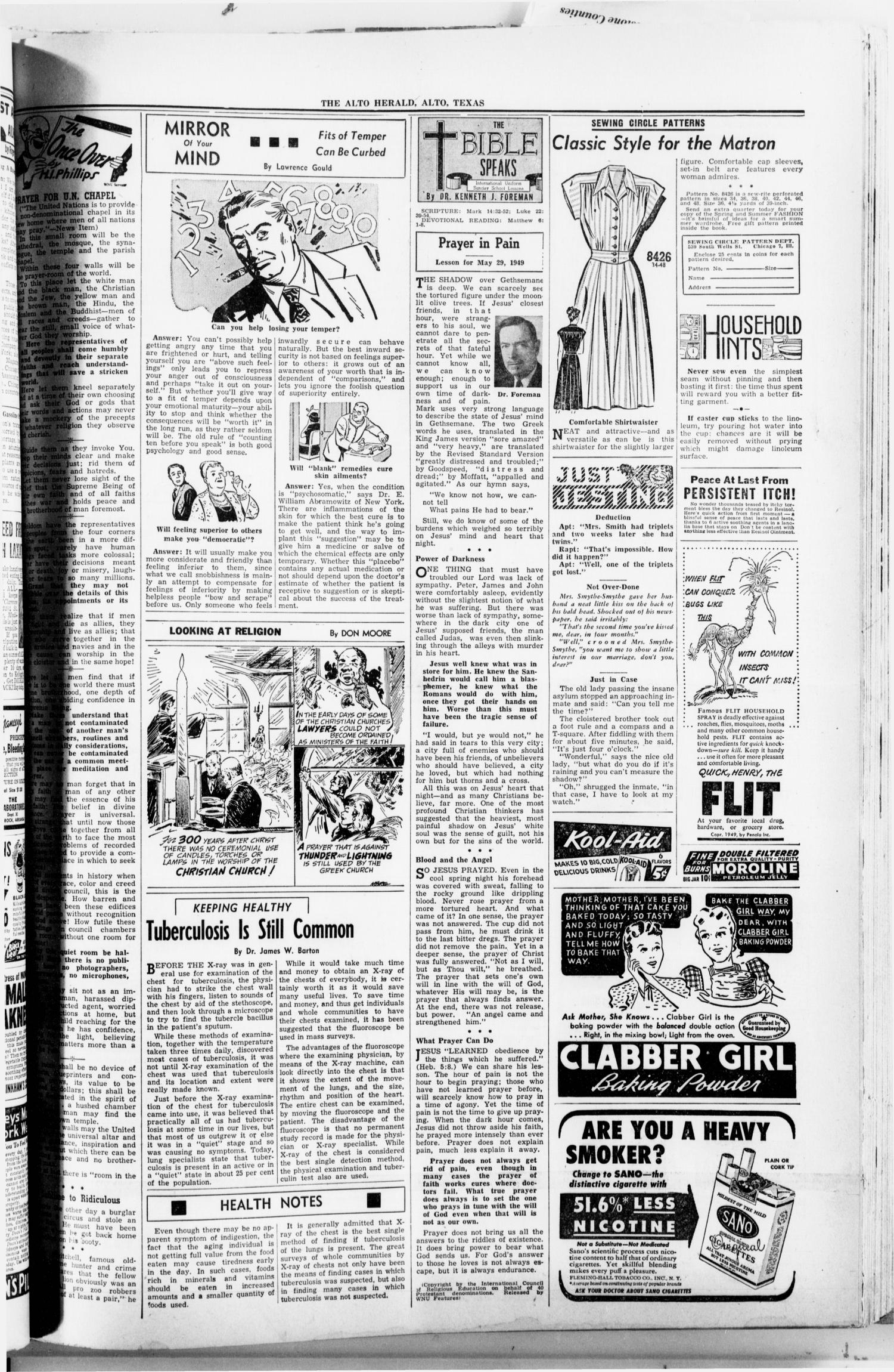 The Alto Herald (Alto, Tex.), Vol. 48, No. 51, Ed. 1 Thursday, May 26, 1949
                                                
                                                    [Sequence #]: 11 of 11
                                                