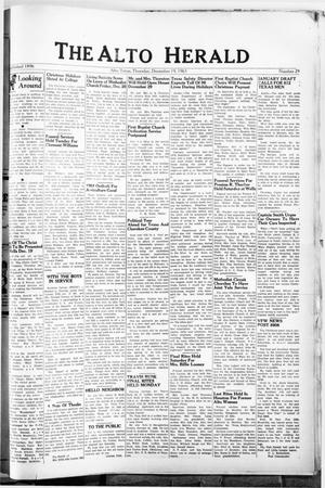 Primary view of object titled 'The Alto Herald (Alto, Tex.), No. 29, Ed. 1 Thursday, December 19, 1963'.