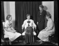 Primary view of [Amelia Earhart and three unidentified women at TSCW]