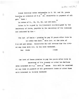 Primary view of [Transcript of memorandum concerning bonds for the Republic of Texas, [December 1836]]