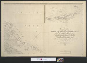 Primary view of object titled 'A general chart of the West Indies and Gulf of Mexico : Describing the gulf and windward passages, coasts of Florida, Louisiana, and Mexico, Bay of Honduras and Mosquito Shore; likewise the chart of the Spanish Main to the mouths of the Orinoco [Sheet 2].'.