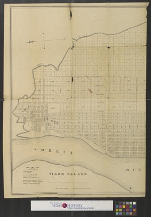 Primary view of object titled 'Map of Fernandina, Amelia Island, Florida, 1857 [Sheet 1].'.
