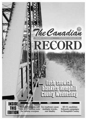 Primary view of object titled 'The Canadian Record (Canadian, Tex.), Vol. 114, No. 6, Ed. 1 Thursday, February 5, 2004'.