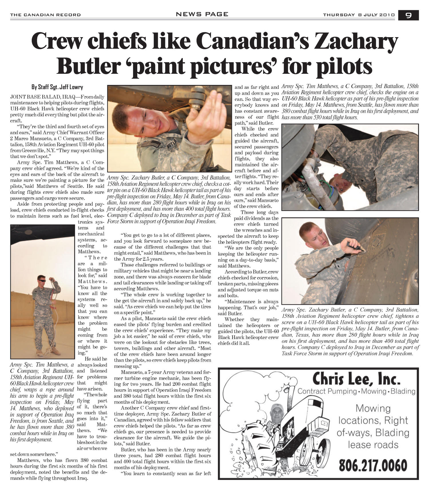 The Canadian Record (Canadian, Tex.), Vol. 120, No. 27, Ed. 1 Thursday, July 8, 2010
                                                
                                                    [Sequence #]: 9 of 40
                                                