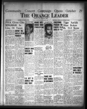 Primary view of object titled 'The Orange Leader (Orange, Tex.), Vol. 32, No. 238, Ed. 1 Sunday, October 21, 1945'.