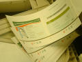 Thumbnail image of item number 1 in: '[Stack of printed identification cards]'.