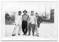 Photograph: [Four young men posing at Hennessey Park]