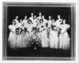 Thumbnail image of item number 1 in: '[Fourteen Club Terpsicore members posing with flowers]'.