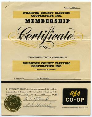 Primary view of object titled '[Membership Certificate]'.