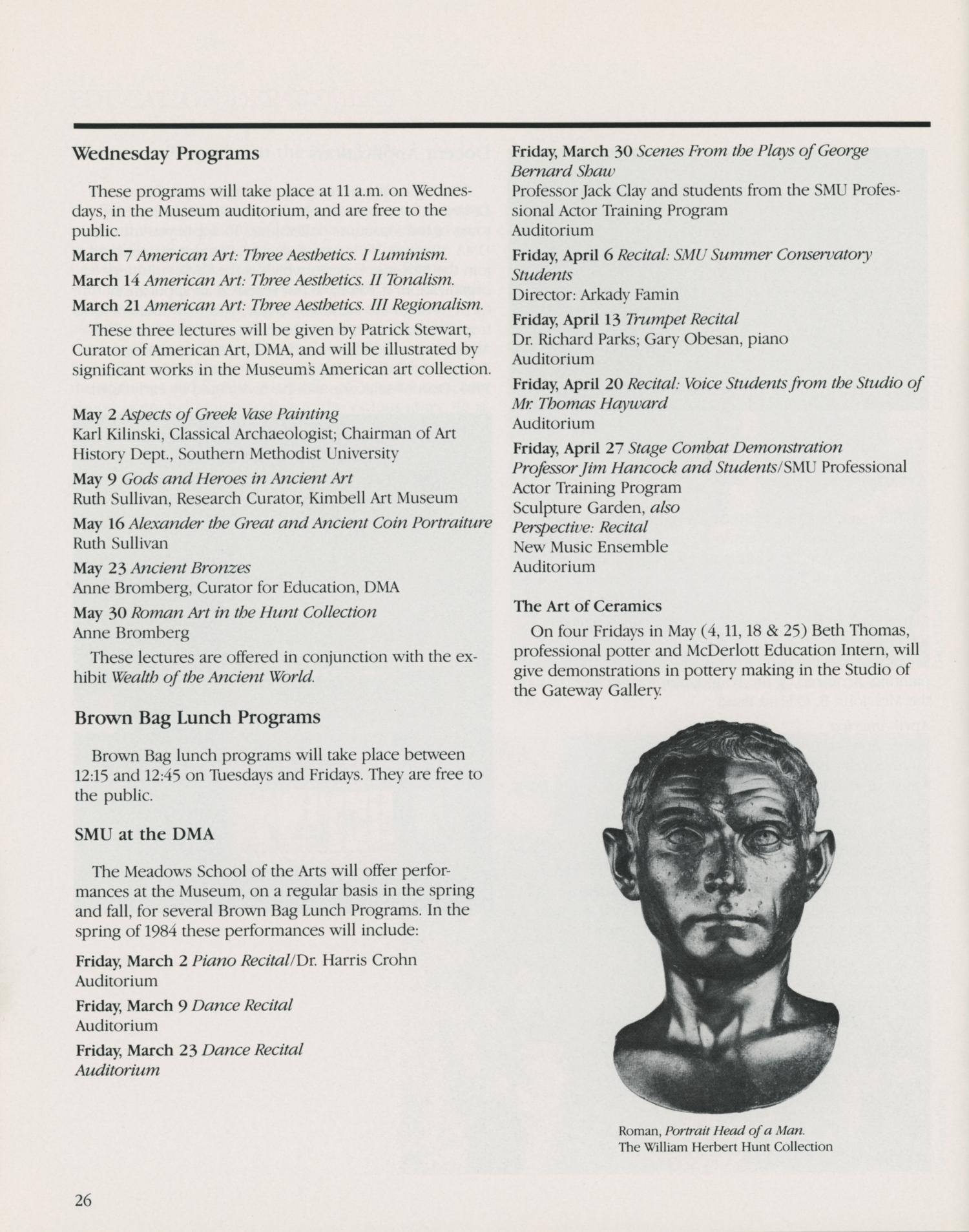 Dallas Museum of Art Bulletin, Spring 1984
                                                
                                                    26
                                                