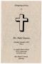 Primary view of [Funeral Program for Mabel Amerson, January 8, 1994]