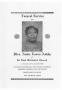 Pamphlet: [Funeral Program for Annie Laura Ashby, April 27, 1968]