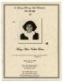 Pamphlet: [Funeral Program for Mary Alice Nobles Bain, June 16, 2006]
