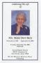Pamphlet: [Funeral Program for Helen L. Batts, March 16, 2009]
