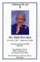 Pamphlet: [Funeral Program for Mabel Dorn Batts, September 26, 2006]