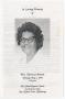 Pamphlet: [Funeral Program for Florence Brown, May 2, 1994]
